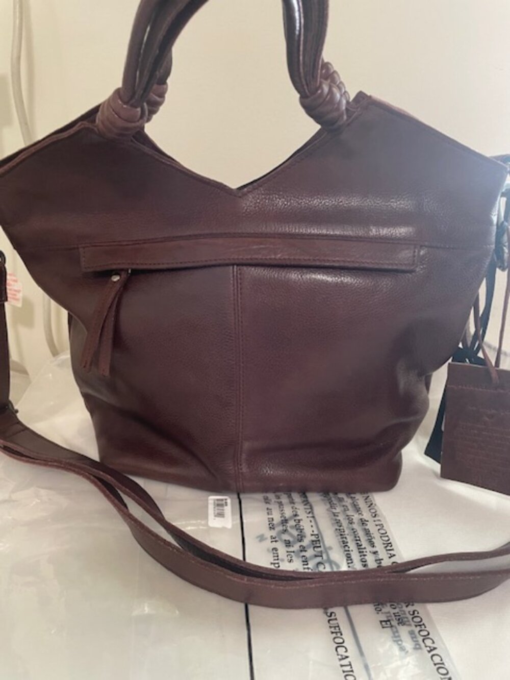 Latico Leathers Nash Tote Crossbody Brown NEW - Picture 7 of 9